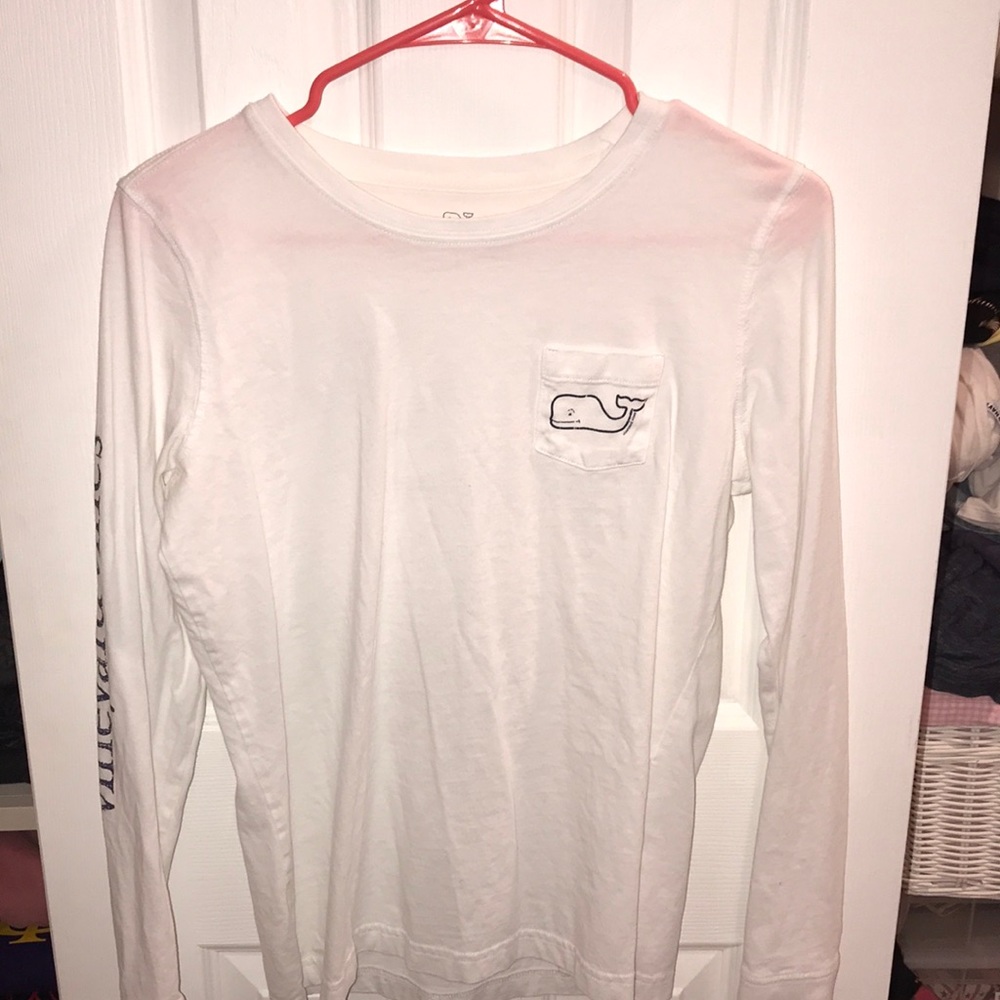 White Long Sleeve Vineyard Vines Shirt